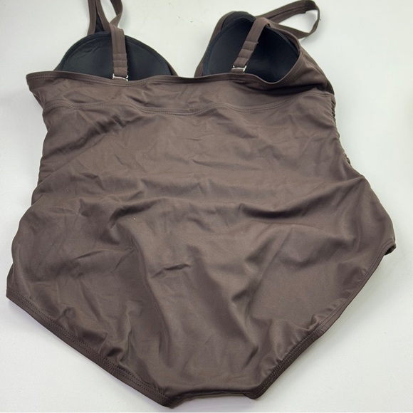 Jantzen Classics Brown One Piece Bathing Suit Swimsuit - Picture 3 of 9